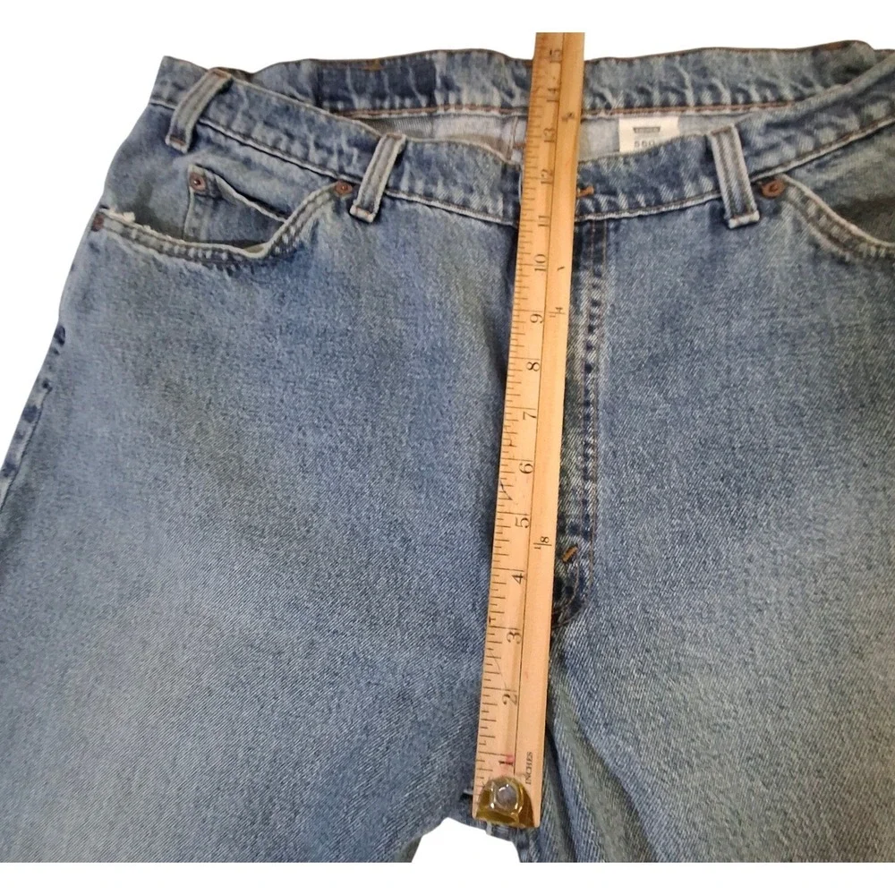 Vintage 90s Levis 560 Loose Fit Tapered Leg Orange Tab Jeans Mens 38x30 Blue USA